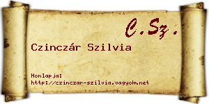 Czinczár Szilvia névjegykártya